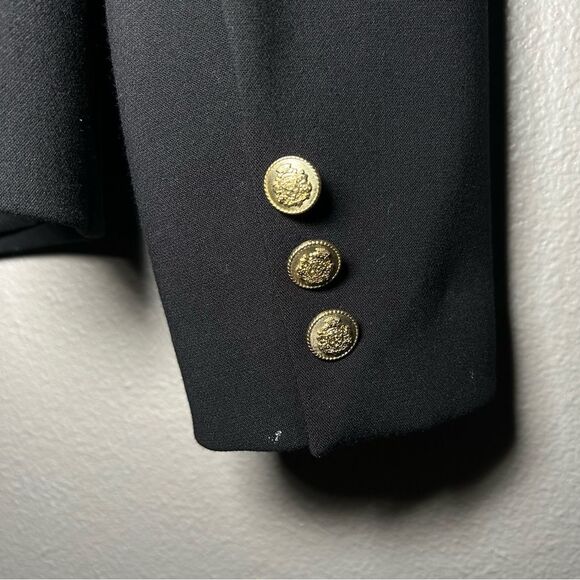 French connection black with gold accent blazer women’s size small 6 - Picture 10 of 11